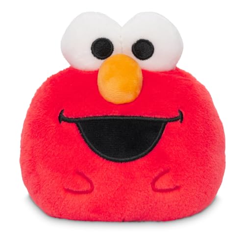 TeeTurtle 4" Reversible Plushie: Elmo and Cookie Monster Mood Toy – Soft, Cuddly, and Perfect for Kids & Adults