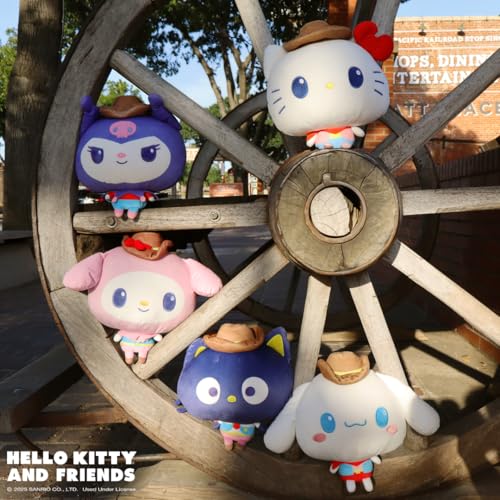 TeeTurtle Cloudheads Cowgirl Hello Kitty Plush – 8-Inch Sanrio Amazon Exclusive with Embroidered Details