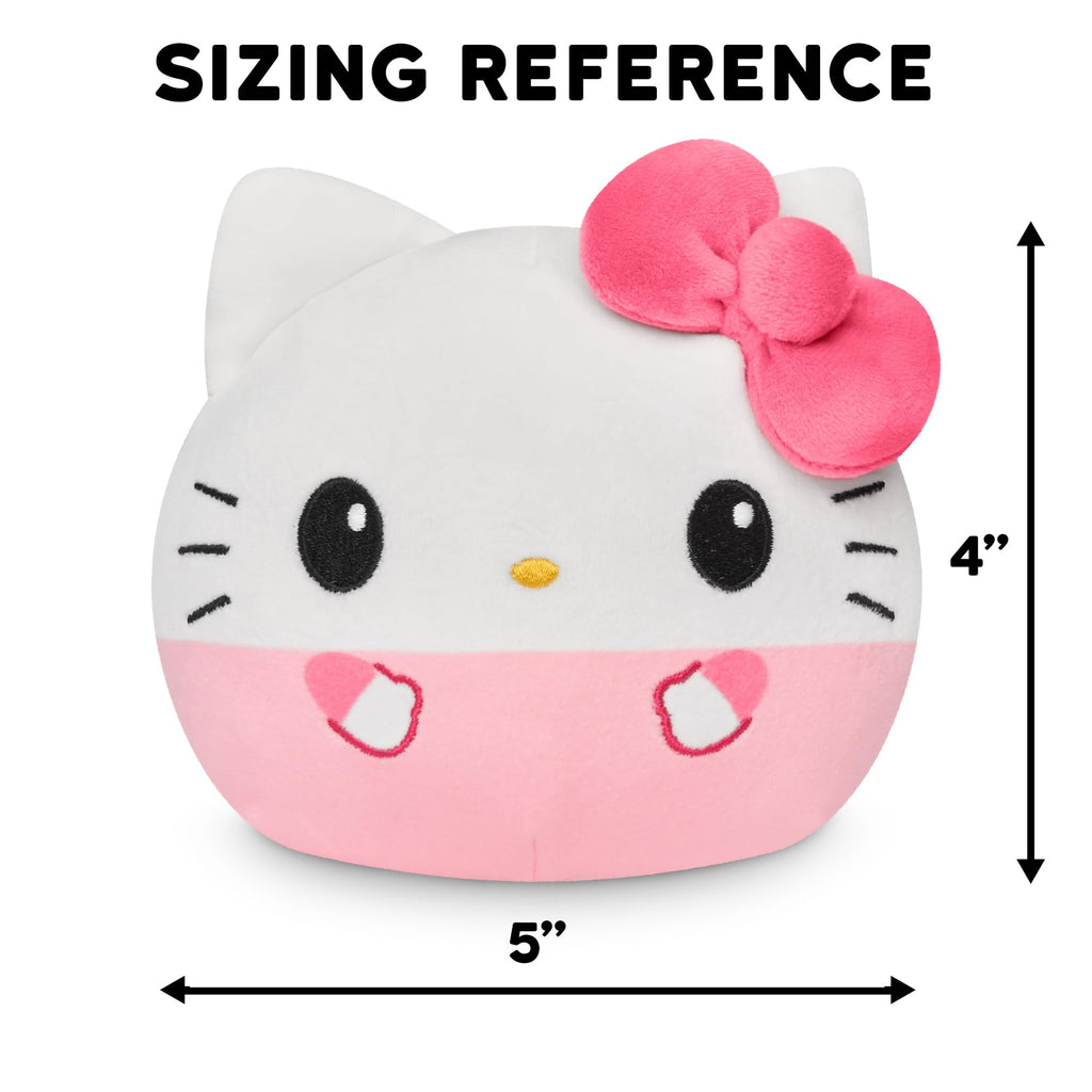 TeeTurtle Hello Kitty 50th Anniversary Reversible Plushie - 4 Inch Soft Stretch Velboa Stuffed Animal