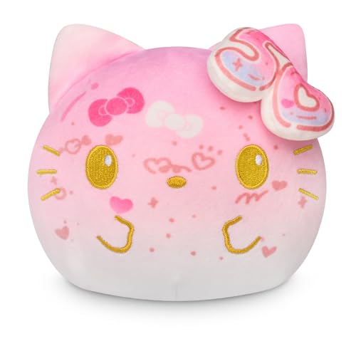 TeeTurtle Hello Kitty 50th Anniversary Reversible Plushie - 4 Inch Soft Stretch Velboa Stuffed Animal