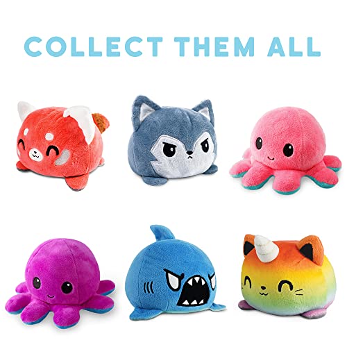 TeeTurtle Reversible Cat Plushie - 4-Inch Siamese Two-Sided Flip Toy with Embroidered Details - Cute Mini Collectible for All Ages