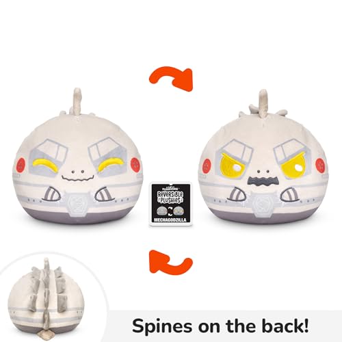 TeeTurtle Reversible Godzilla MechaGodzilla 6-Inch Two-Sided Flip Plush Toy with Embroidered Details