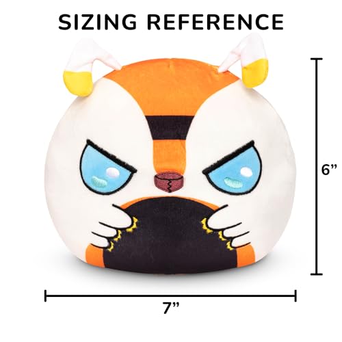 TeeTurtle Reversible Godzilla Mothra 6-Inch Flip Plush – Two-Sided Soft Plush Toy with Embroidered Details