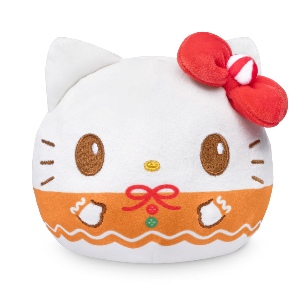 TeeTurtle Reversible Hello Kitty Plushie – 4-Inch Gingerbread Two-Sided Flip Toy with Embroidered Details, Officially Licensed Sanrio Collectible for Kids and Adults