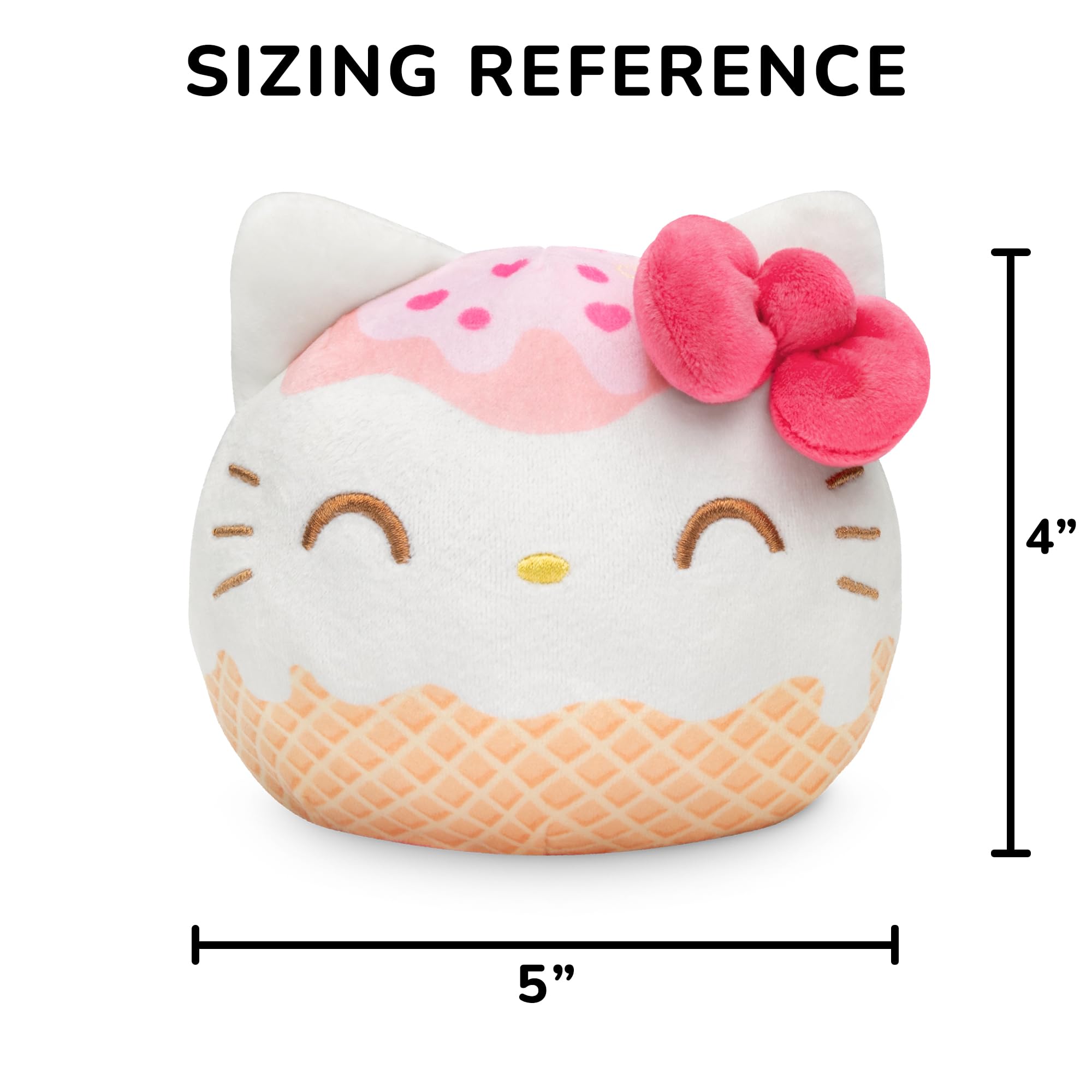 TeeTurtle Reversible Hello Kitty Plushie 4-Inch Ice Cream Flip Toy