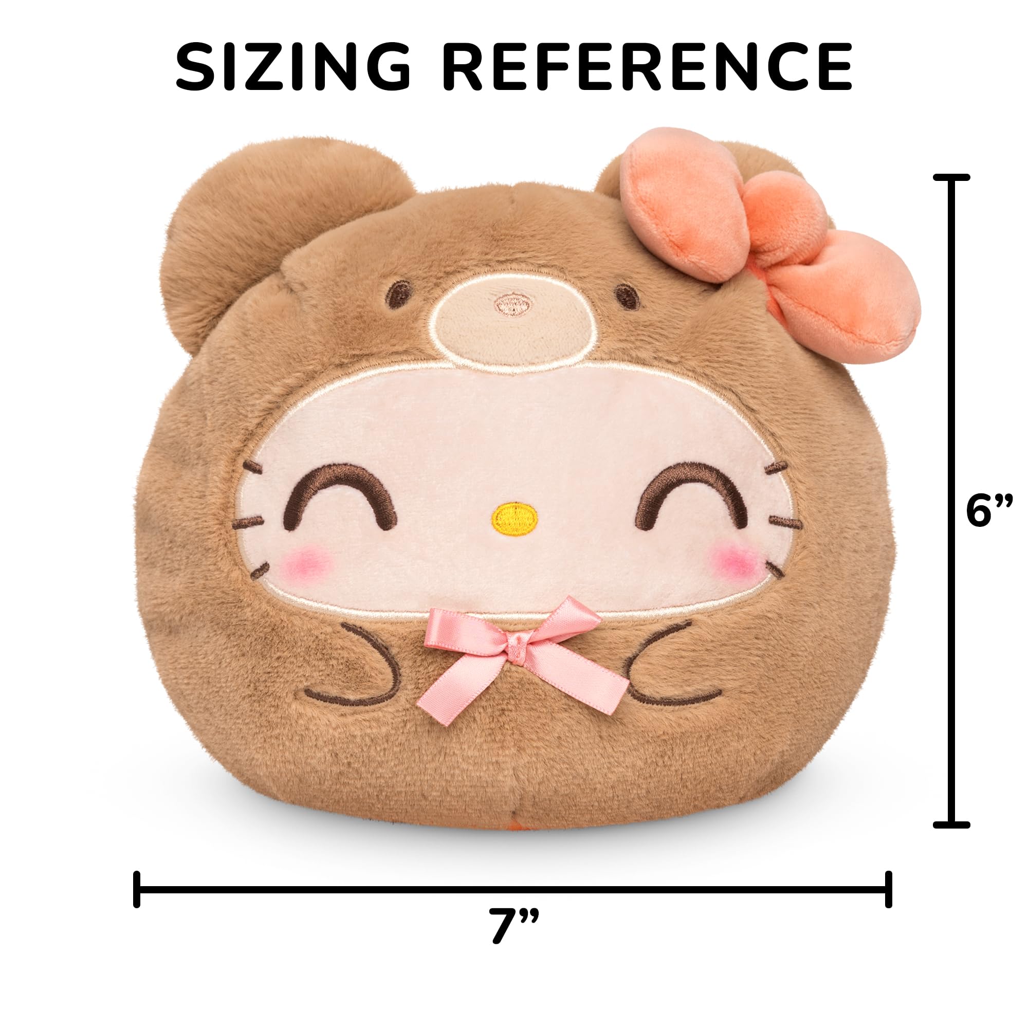 TeeTurtle Reversible Hello Kitty Plushie – 6-Inch Two-Sided Flip Toy with Embroidered Details