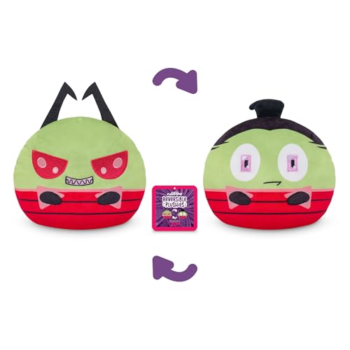 TeeTurtle Reversible Invader Zim Plush – 6-Inch Flip Toy with Human Disguise, Embroidered Details