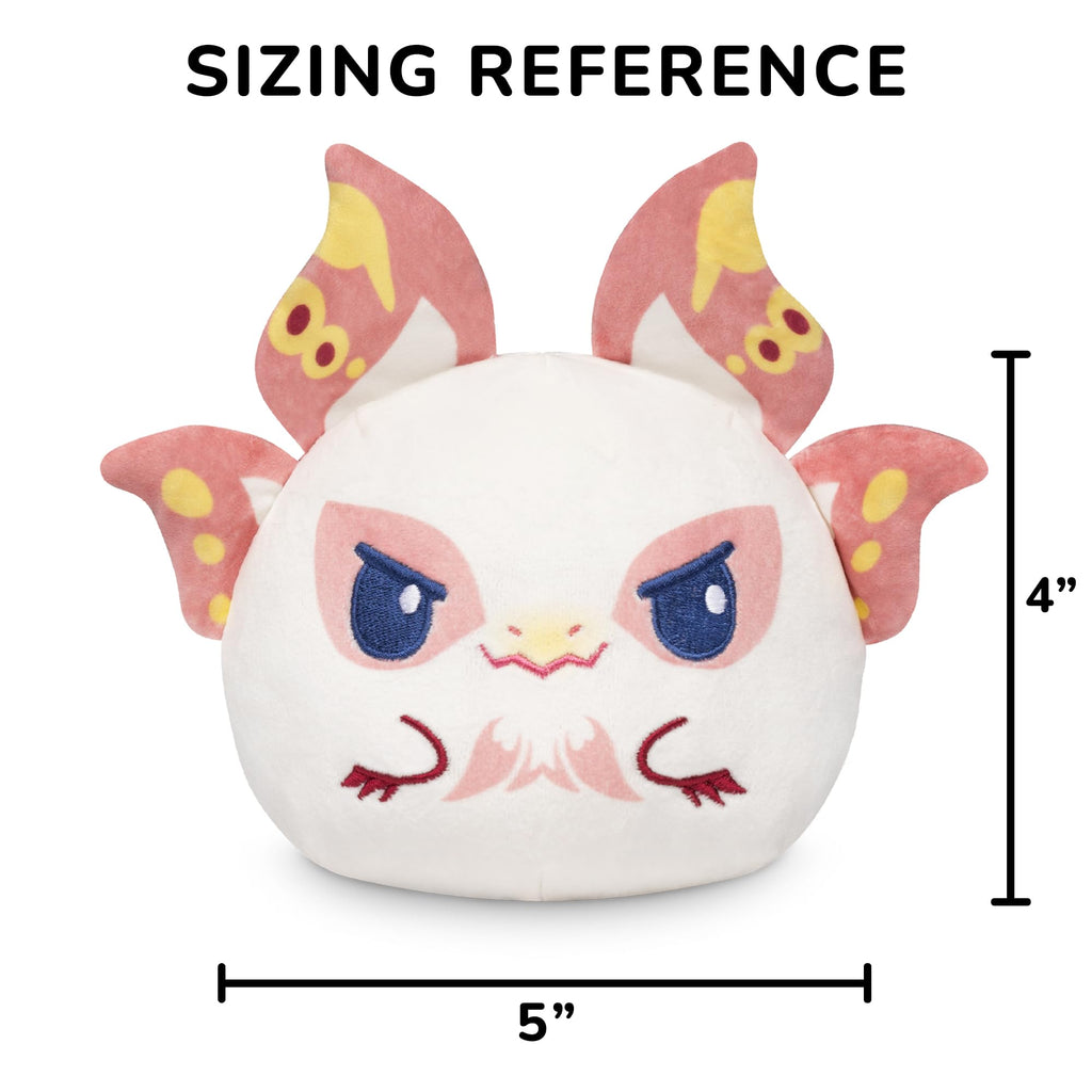 TeeTurtle Reversible Mizutsune Plushie – 4-Inch Double-Sided Flip Toy, White & Blue, Officially Licensed Capcom Collectible