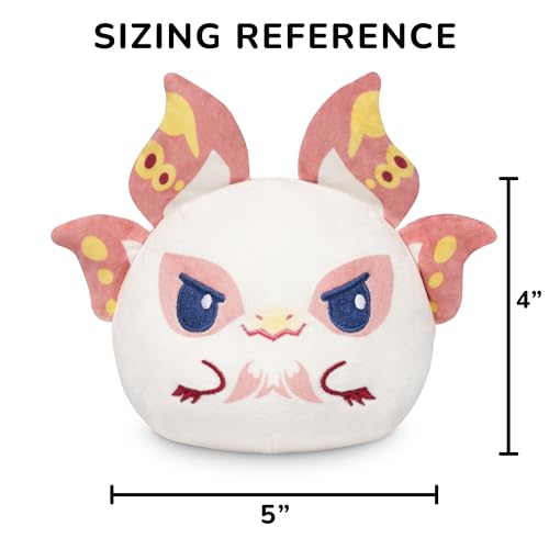 TeeTurtle Reversible Mizutsune Plushie – 4-Inch Double-Sided Flip Toy, White & Blue, Officially Licensed Capcom Collectible