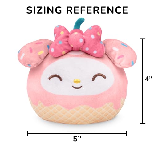 TeeTurtle Reversible My Melody Plushie – 4-Inch Two-Sided Flip Toy with Embroidered Details