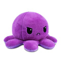 TeeTurtle Reversible Octopus Plushie – 4-Inch Dark Purple & Light Purple Flip Plush Toy with Embroidered Faces