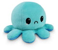 TeeTurtle Reversible Octopus Plushie 4 inch – Happy Blue/Sad Light Blue Mood Fidget Toy