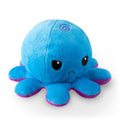 TeeTurtle Reversible Octopus Plushie – 4-Inch Purple + Blue Two-Sided Flip Toy with Embroidered Details