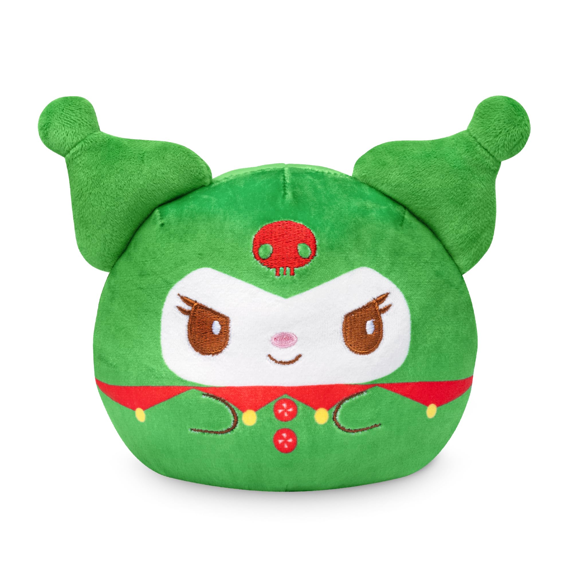 TeeTurtle Reversible Sanrio Kuromi Plushie – 4-Inch Gingerbread Two-Sided Flip Toy with Embroidered Details