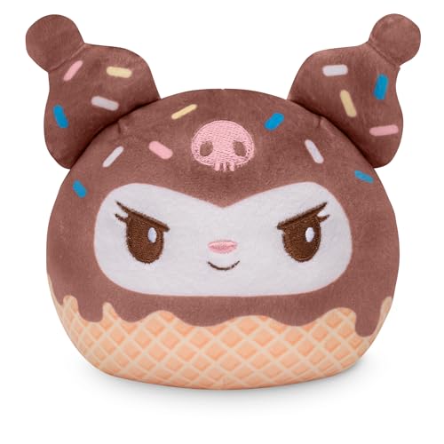 TeeTurtle Reversible Sanrio Kuromi Plushie – 4-Inch Two-Sided Flip Toy with Embroidered Details
