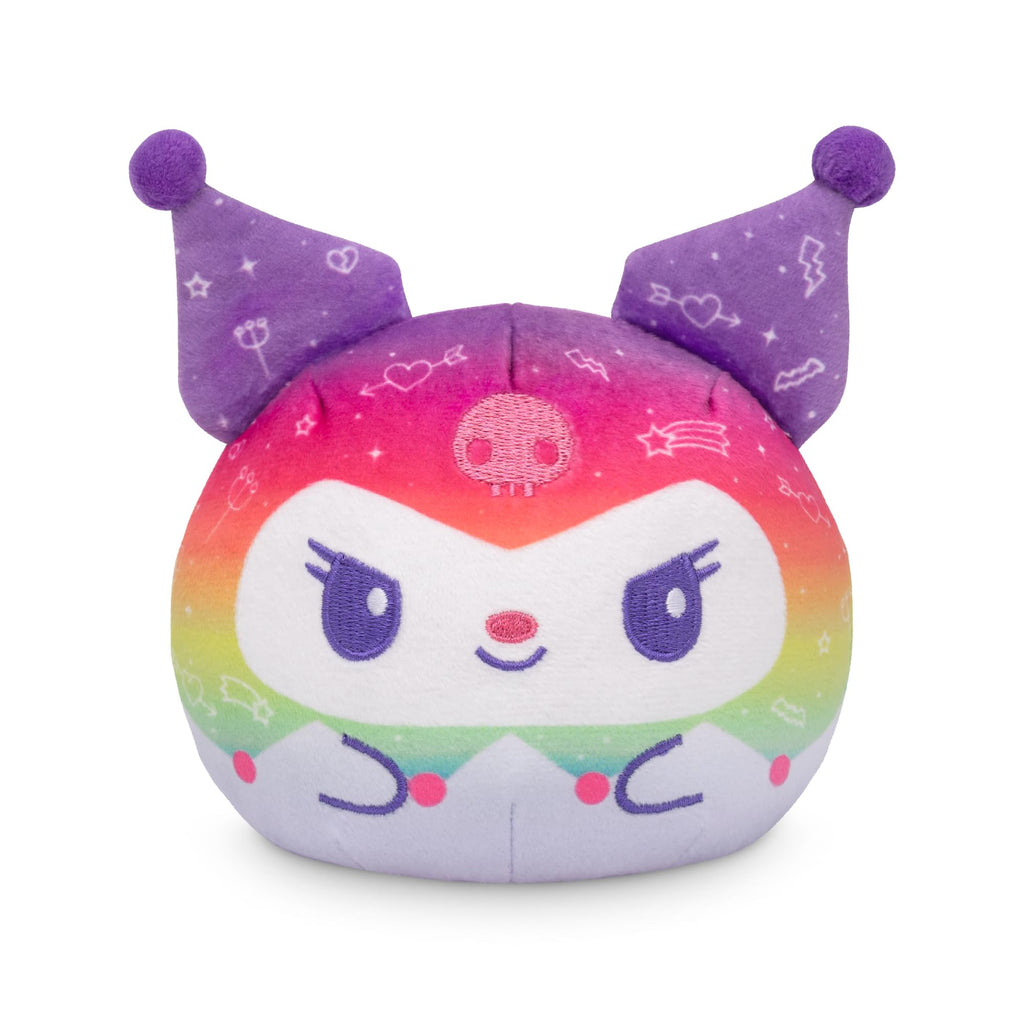 TeeTurtle Reversible Sanrio My Melody & Kuromi Plushie - 4-Inch Two-Sided Flip Plush Toy with Embroidered Details