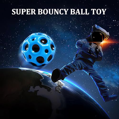 Tendry 4-Pack Moon Foam Bouncy Balls – 3-Inch Super Bounce for Kids & Athletic Training