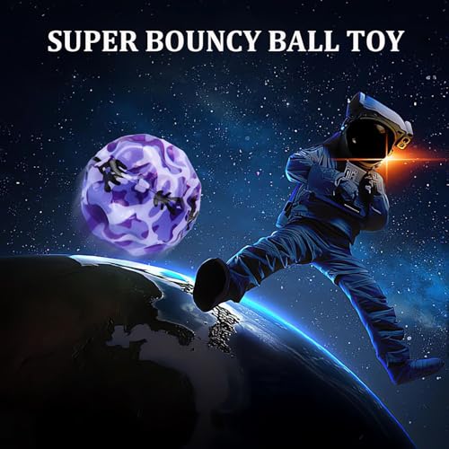 Tendry 4-Pack Super Bouncy Moon Balls: 3-Inch Foam Balls for Hand-Eye Coordination and Sensory Play