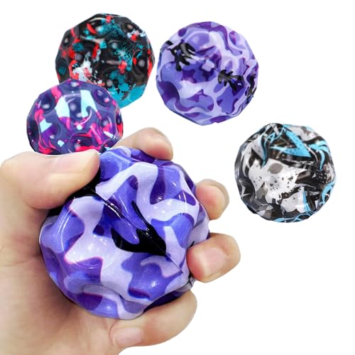 Tendry 4-Pack Super Bouncy Moon Balls: 3-Inch Foam Balls for Hand-Eye Coordination and Sensory Play