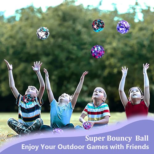 Tendry 4-Pack Super Bouncy Moon Balls: 3-Inch Foam Balls for Hand-Eye Coordination and Sensory Play