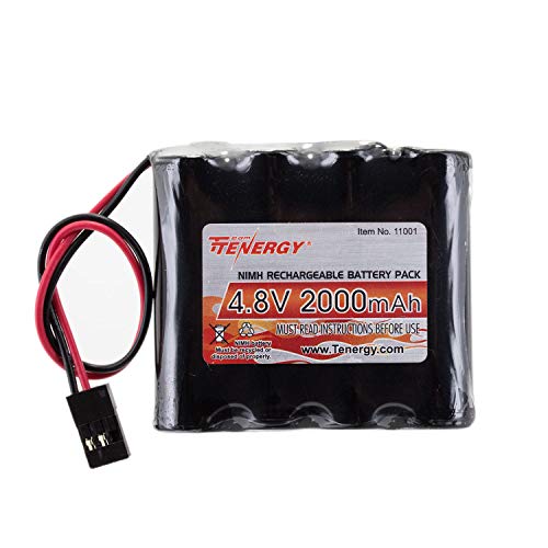 Tenergy NiMH Receiver Battery 4.8V 2000mAh with Hitec Connector – High Capacity Rechargeable Pack for RC Models