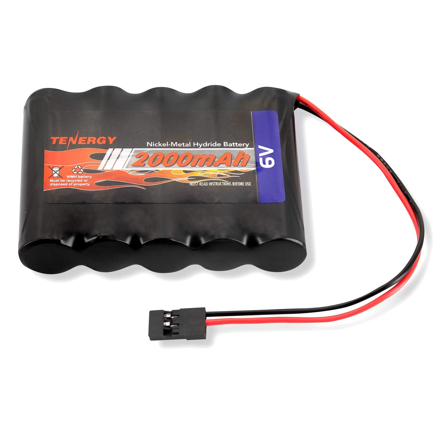 Tenergy NiMH Receiver RX Battery 6V 2000mAh Hitec Connector for RC Airplanes
