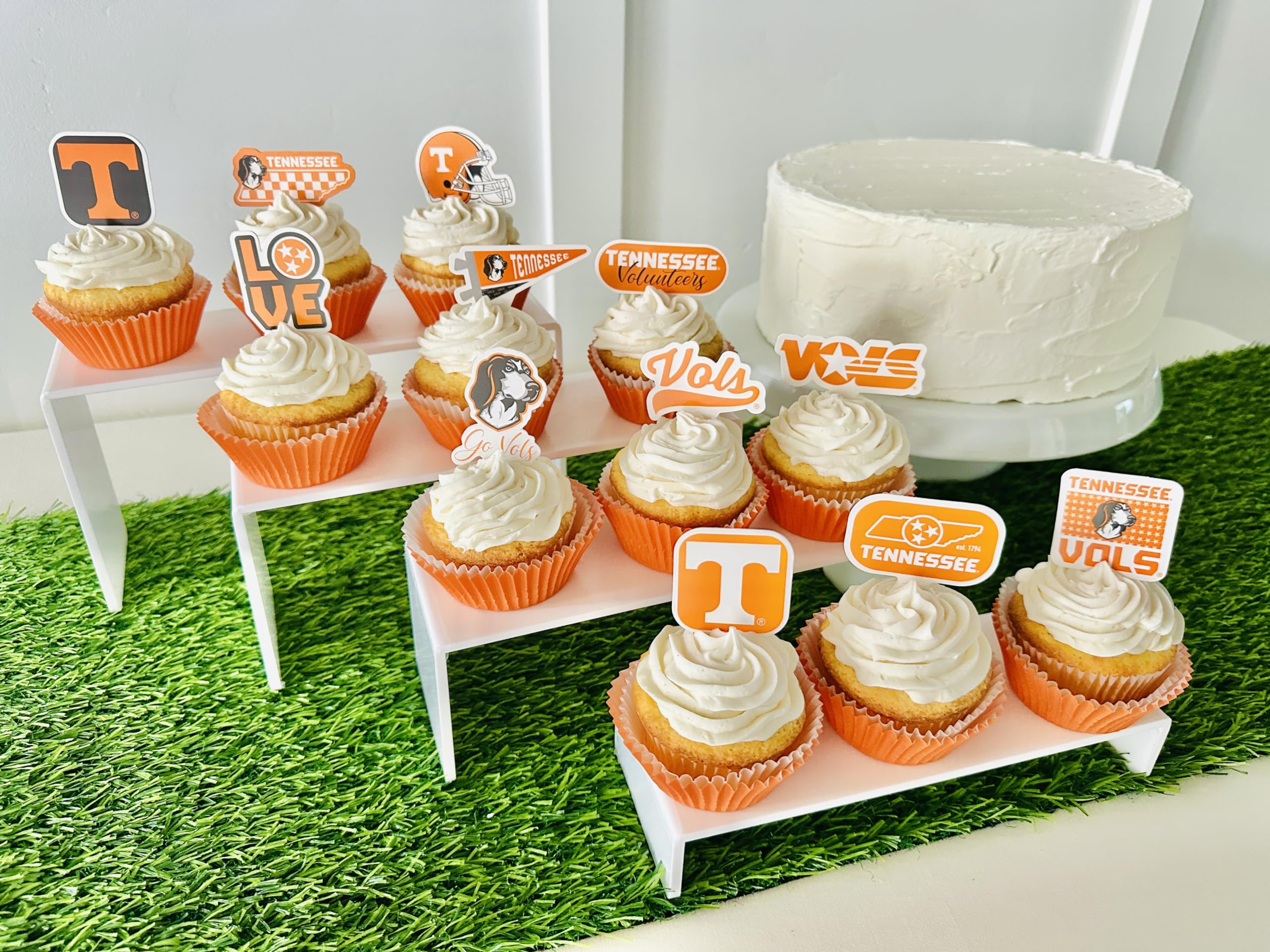 Tennessee Vols Cupcake Toppers – 24 Preassembled Picks for Game Day, Graduation & Birthdays