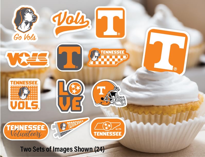 Tennessee Vols Cupcake Toppers – 24 Preassembled Picks for Game Day, Graduation & Birthdays