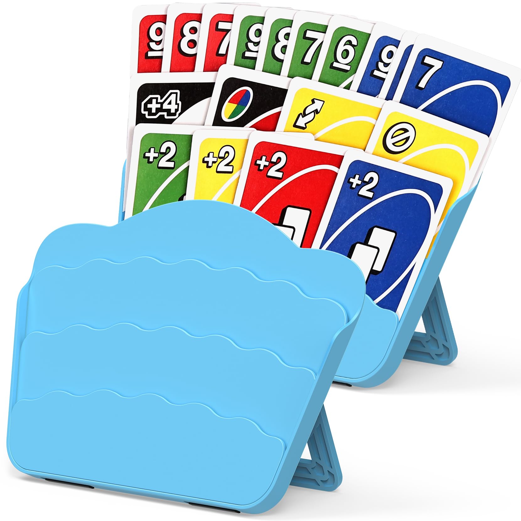 Tenyond 2-Pack Card Holders with Foldable Stand - for Seniors, Arthritis, Travel Games, UNO, Poker