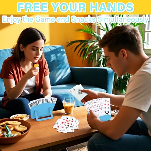 Tenyond 2-Pack Card Holders with Foldable Stand - for Seniors, Arthritis, Travel Games, UNO, Poker