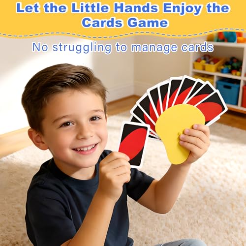 Tenyond Card Holders for Small Hands – 4-Pack (2 Blue, 2 Yellow) – Ergonomic Spring-Loaded Holders for Poker and Games