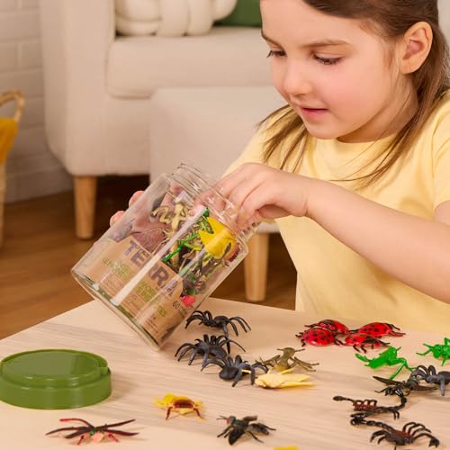 Terra by Battat 60-Piece Insect Toy Tube – Realistic Mini Bugs for Kids Ages 3+