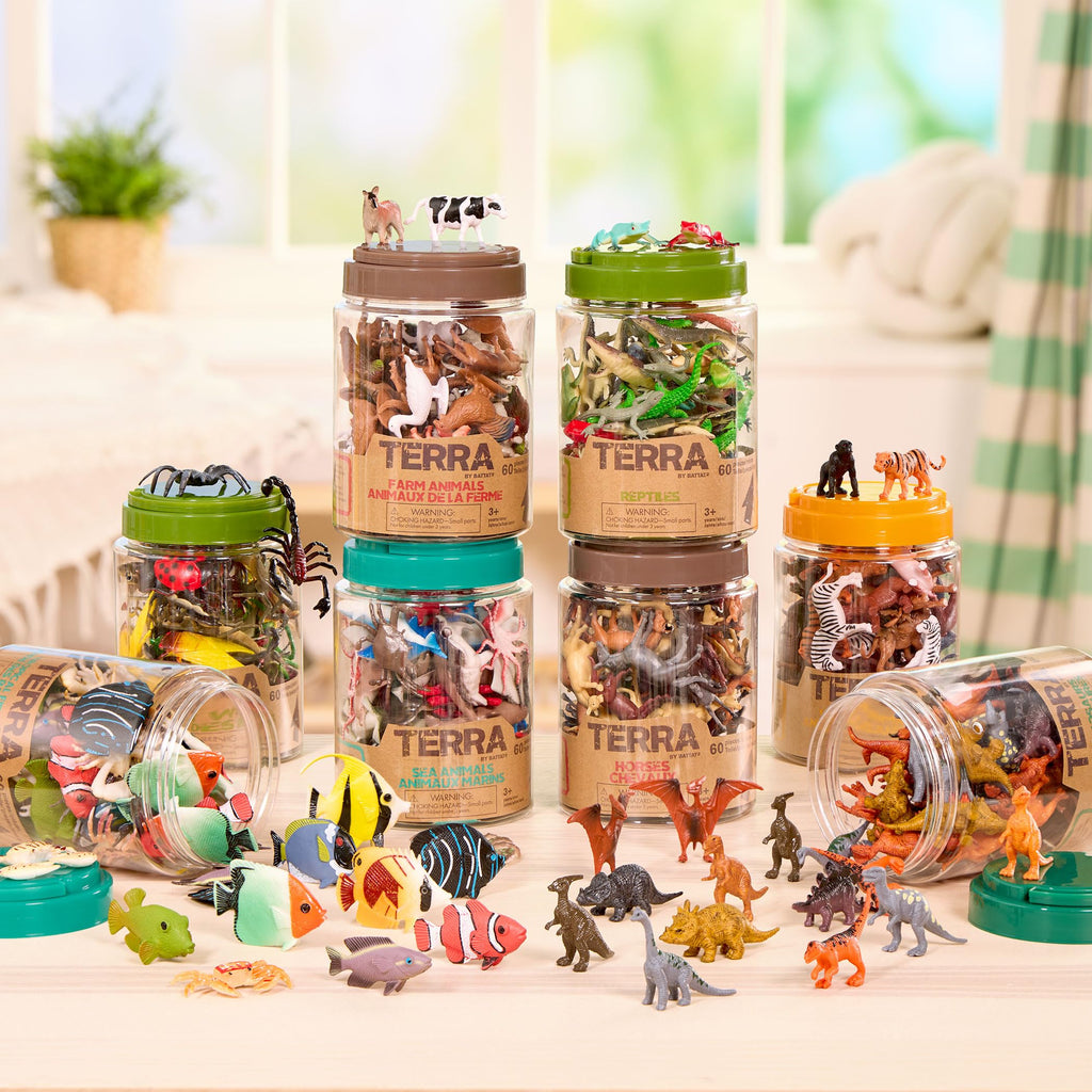 Terra by Battat 60-Piece Insect Toy Tube – Realistic Mini Bugs for Kids Ages 3+