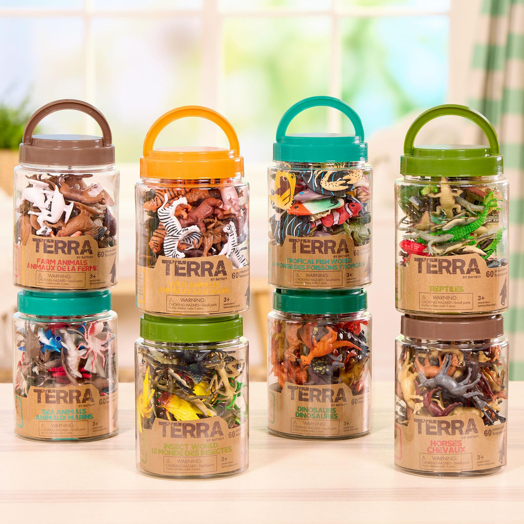 Terra by Battat 60-Piece Insect Toy Tube – Realistic Mini Bugs for Kids Ages 3+