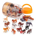Terra by Battat 60-Piece Wild Creatures Tube – Mini Animal Figurines for Kids 3+