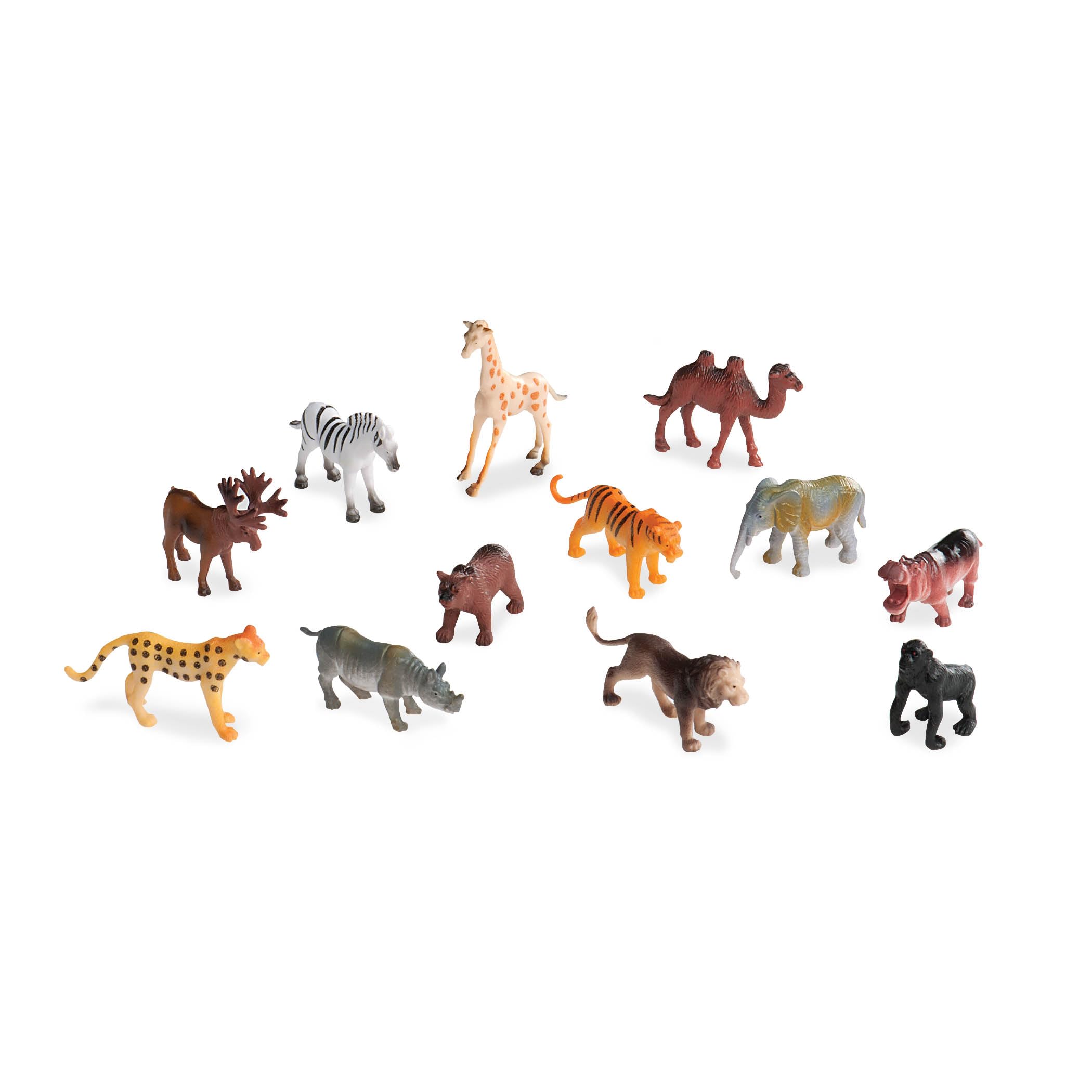 Terra by Battat 60-Piece Wild Creatures Tube – Mini Animal Figurines for Kids 3+