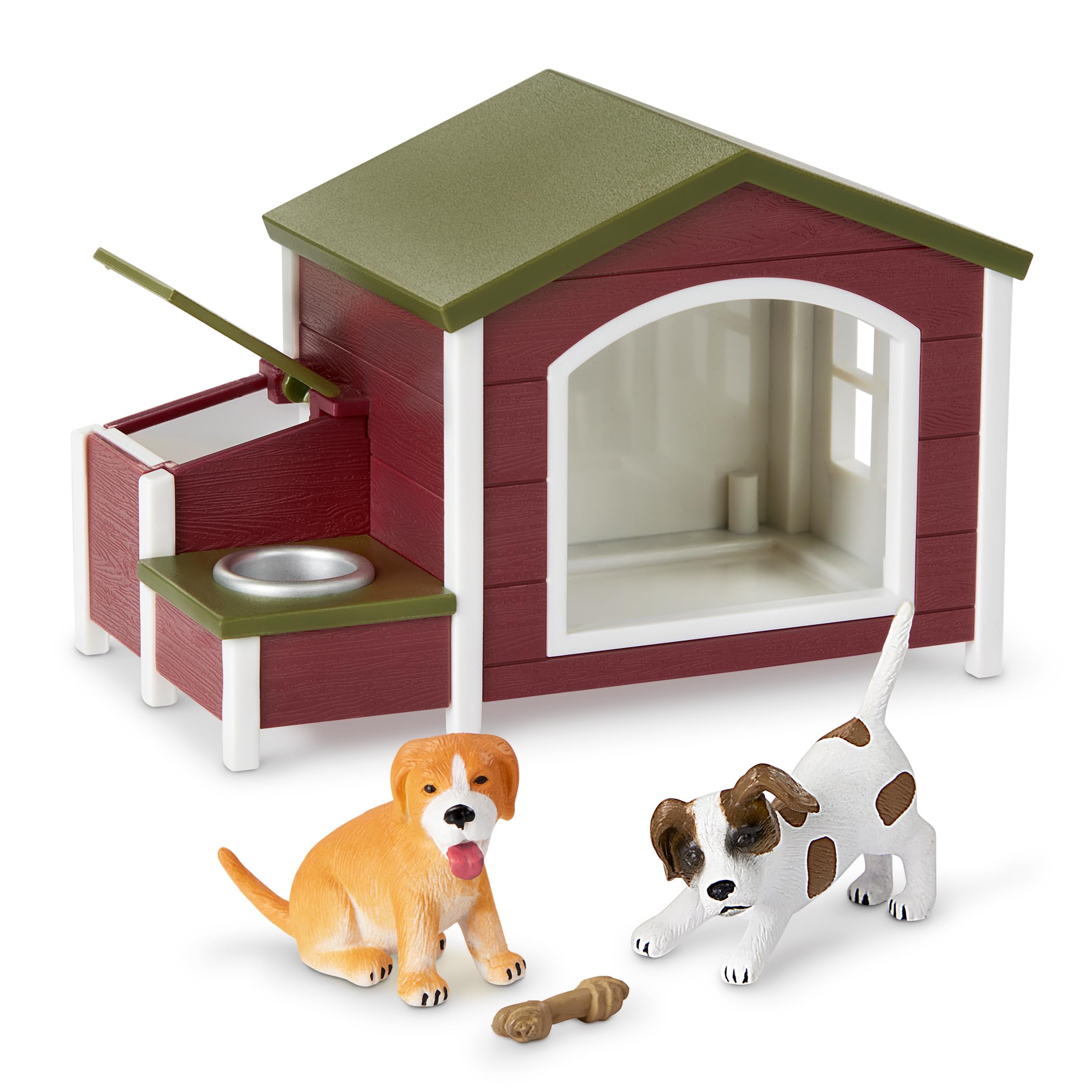 Terra by Battat Dog House Playset – 2 Toy Dog Figurines with Accessories for Kids Ages 3+