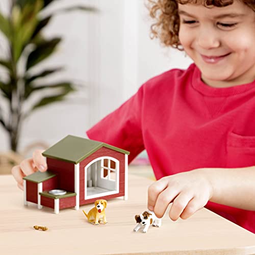 Terra by Battat Dog House Playset – 2 Toy Dog Figurines with Accessories for Kids Ages 3+