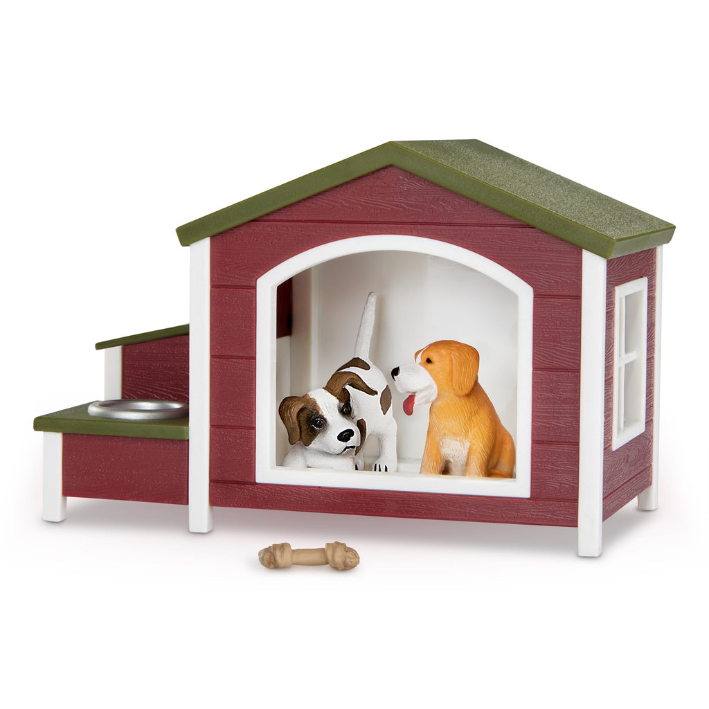 Terra by Battat Dog House Playset – 2 Toy Dog Figurines with Accessories for Kids Ages 3+