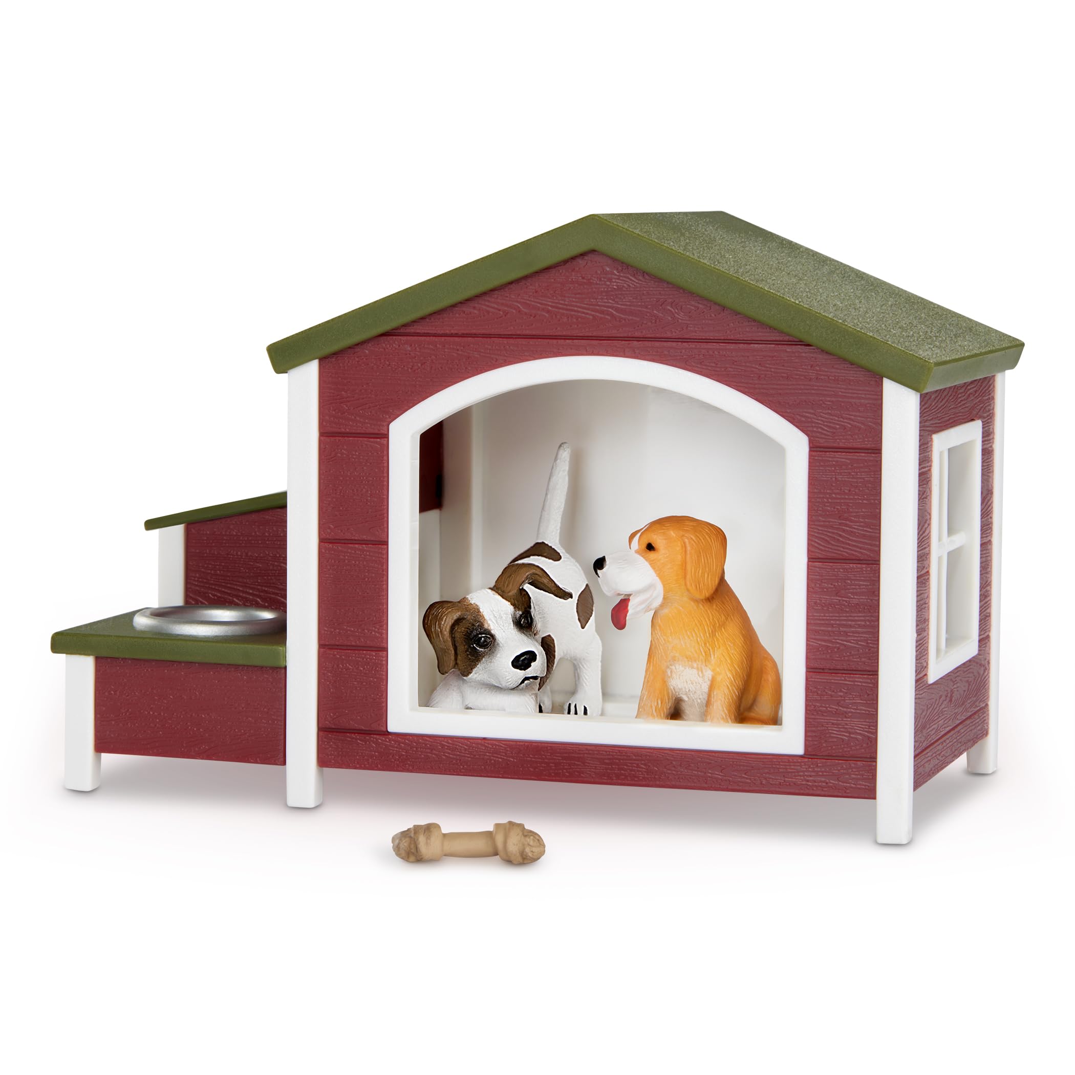 Terra by Battat Dog House Playset – 2 Toy Dog Figurines with Accessories for Kids Ages 3+