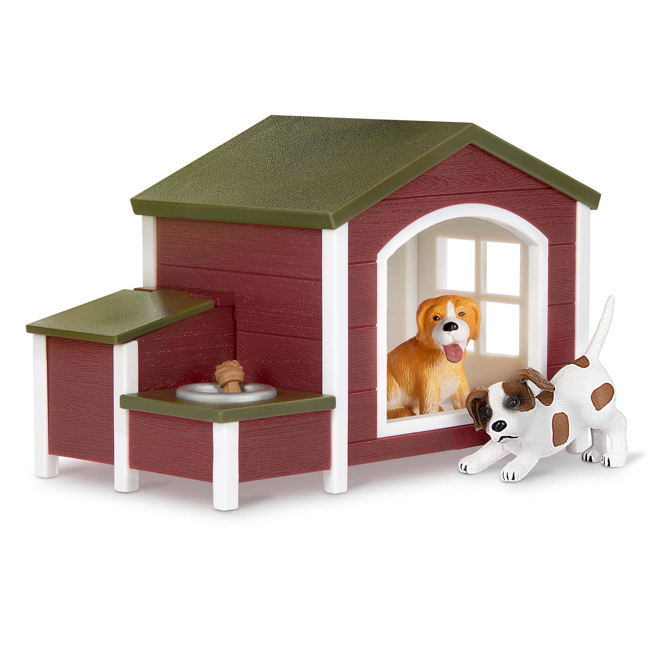 Terra by Battat Dog House Playset – 2 Toy Dog Figurines with Accessories for Kids Ages 3+