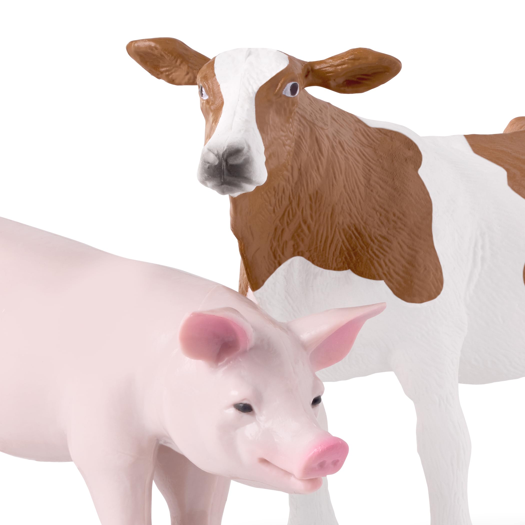 Terra by Battat Farm Animal Figurines – Pig, Donkey, and Cow 3-Piece Set for Imaginative Play