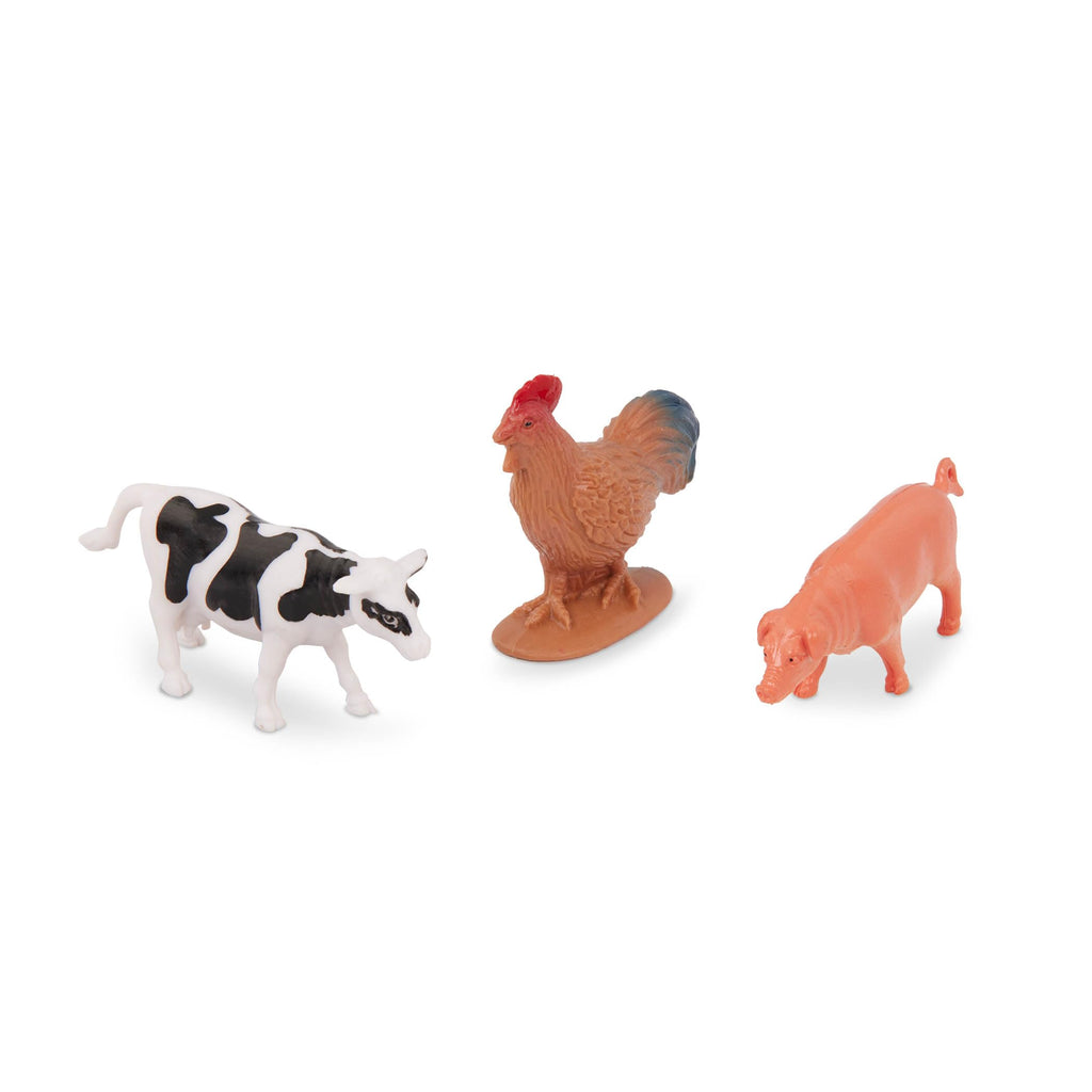 Terra by Battat Farm Animals Tube Set – 60 Mini Plastic Barnyard Figurines for Kids Ages 3+