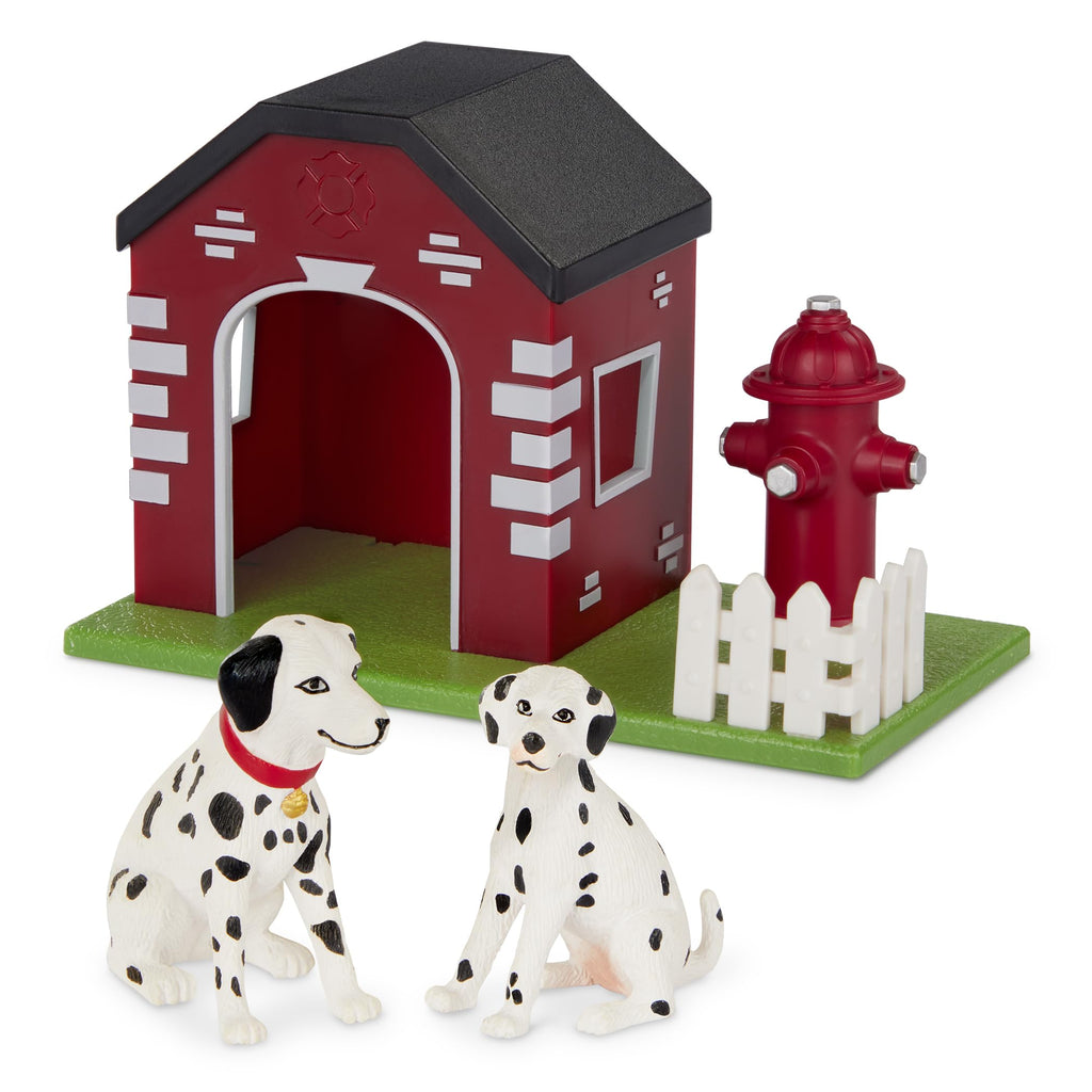Terra by Battat Firehouse Dogs Playset: 2 Dalmatians & Firehouse Toy for Kids Ages 3+