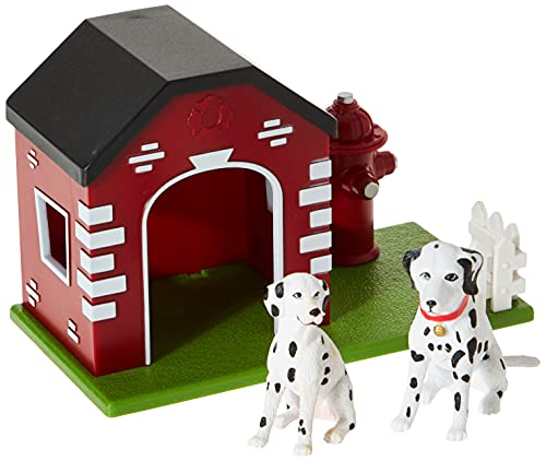Terra by Battat Firehouse Dogs Playset: 2 Dalmatians & Firehouse Toy for Kids Ages 3+
