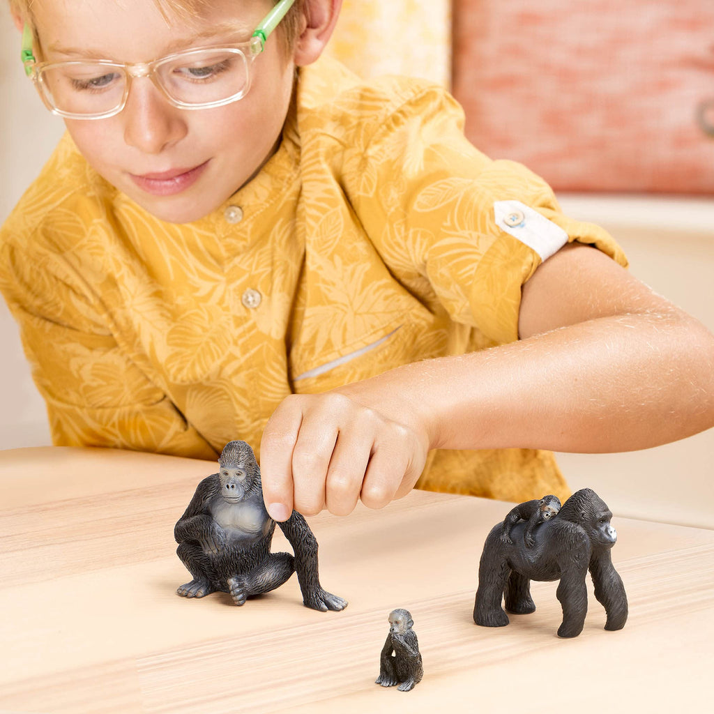 Terra by Battat Gorilla Family Set – 4 Realistic Gorilla Figurines for Kids Ages 3+