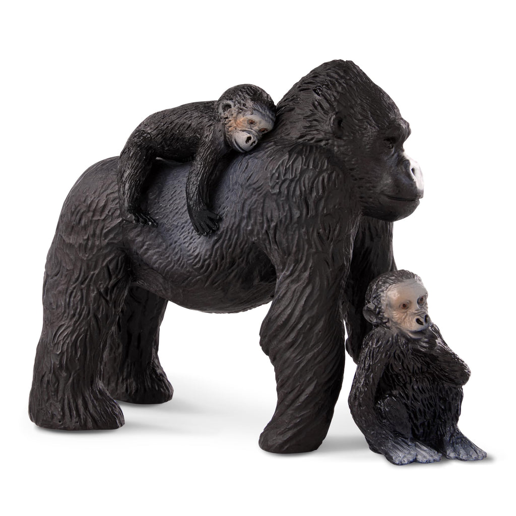 Terra by Battat Gorilla Family Set – 4 Realistic Gorilla Figurines for Kids Ages 3+