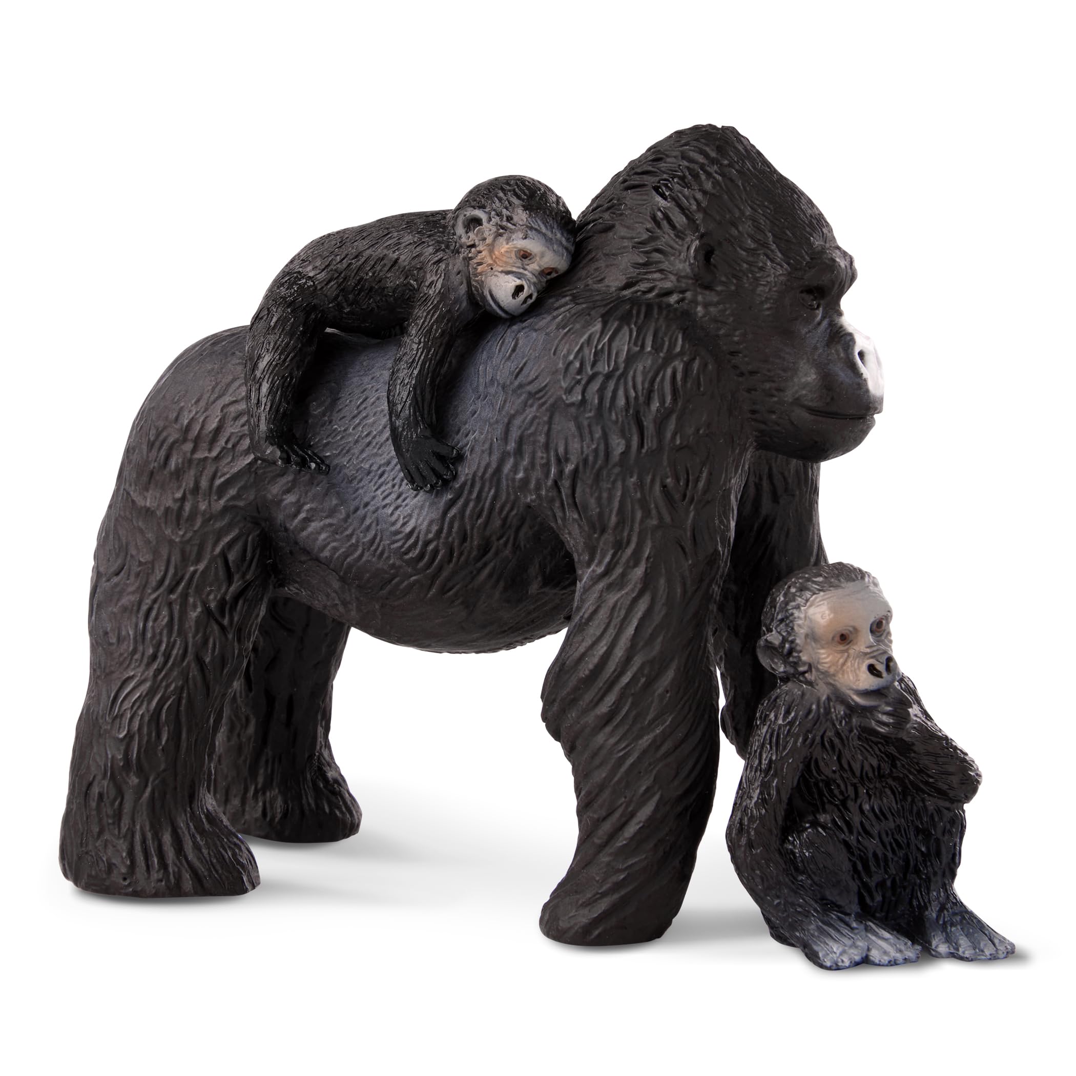 Terra by Battat Gorilla Family Set – 4 Realistic Gorilla Figurines for Kids Ages 3+