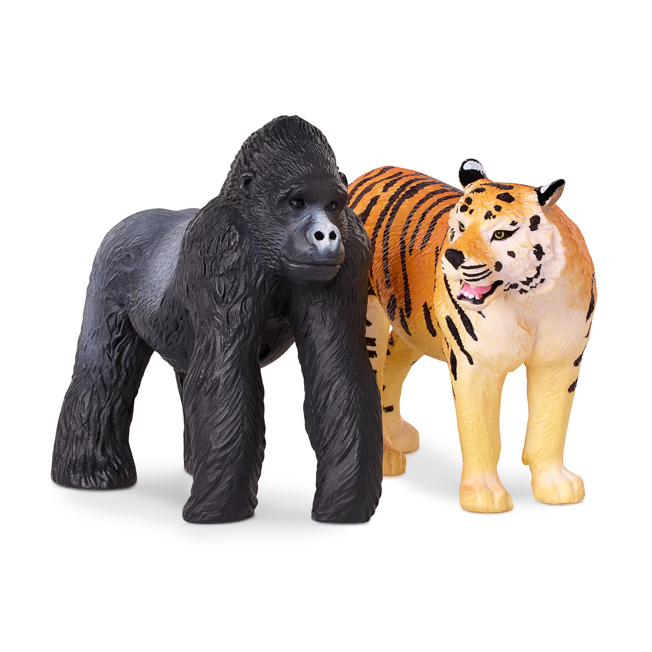 Terra by Battat Jungle Animal Figurines – 3-Pack of Realistic Lion, Tiger, and Gorilla Toys for Kids Age 3+