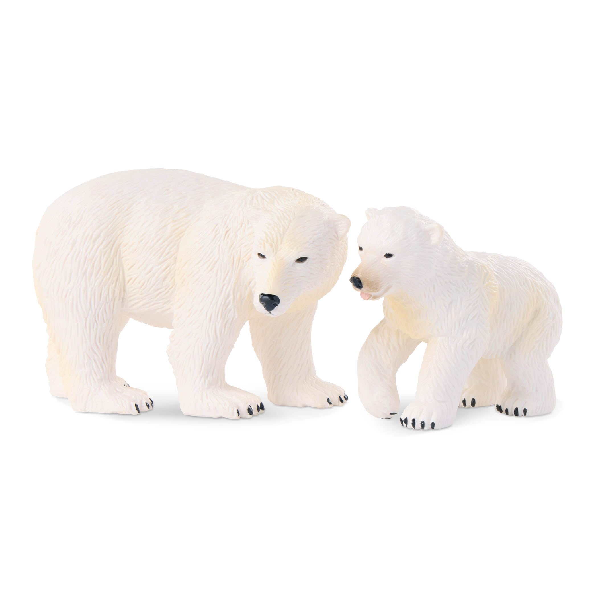 Terra by Battat Polar Bear Family – 4 Realistic Arctic Animal Figures for Kids Ages 3+